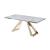 Orleans Ceramic Top Extendable Dining Table with Brass Base