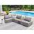 Bree Zee 5-Piece Outdoor Nuvella Fabric Lounge Sectional Set w/Table