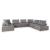 Bree Zee 7-Piece Outdoor Nuvella Fabric Lounge Sectional Set