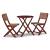 Safari Peak 3-Piece Outdoor Resin Wicker/Eucalyptus Wood Dining Set