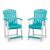 Eisely Outdoor High-Density Polyethylene Counter Height Barstool, Set of 2