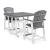 Transville Outdoor High-Density Polyethylene Counter Height Barstool, Set of 2