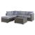 Petal Road 4-Piece Outdoor Nuvella Fabric/Resin Wicker Sectional Set