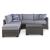 Petal Road 4-Piece Outdoor Nuvella Fabric/Resin Wicker Sectional Set