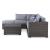 Petal Road 4-Piece Outdoor Nuvella Fabric/Resin Wicker Sectional Set