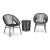 Mandarin Cape 3-Piece Outdoor Resin Wicker Dining Set