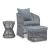 Coast Island 3-Piece Nuvella Fabric/Rope Outdoor Lounge Seating Set
