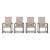 Beach Front Outdoor Aluminum Patio Dining Set, Composition 1