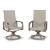 Beach Front Outdoor Sling Fabric Swivel Arm Chair, Set of 2