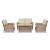 Braylee Outdoor Nuvella Fabric/Resin Wicker Patio Set