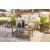 Braylee Outdoor Nuvella Fabric/Resin Wicker Loveseat w/Table