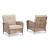 Braylee Outdoor Nuvella Fabric/Resin Wicker Lounge Chair, Set of 2