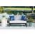 Fynnegan Outdoor Nuvella Fabric/Eucalyptus Wood Loveseat w/Table