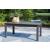 Fynnegan Outdoor Nuvella Fabric/Eucalyptus Wood Loveseat w/Table