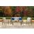 Fynnegan Outdoor Nuvella Fabric/Eucalyptus Wood Patio Set