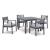 Eden Town Outdoor Eucalyptus Wood Square Patio Dining Set