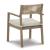 Aria Plains Outdoor Eucalyptus Wood/Rope Dining Arm Chair, Set of 2