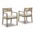 Aria Plains Outdoor Eucalyptus Wood/Rope Dining Arm Chair, Set of 2