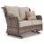 Clear Ridge Outdoor Nuvella Fabric/Resin Wicker Glider Loveseat