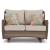 Clear Ridge Outdoor Nuvella Fabric/Resin Wicker Glider Loveseat