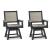 Mount Valley Outdoor High-Density Polyethylene Swivel Dining Chair, Set of 2