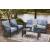 Bridges Beach Polyester/Aluminum 4-Piece Patio Set