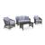 Bridges Beach Polyester/Aluminum 4-Piece Patio Set