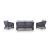 Bridges Beach Polyester/Aluminum 4-Piece Patio Set