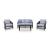 Bridges Beach Polyester/Aluminum 4-Piece Patio Set