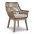 Beach Front Outdoor Nuvella Fabric/Resin Wicker Arm Chair, Set of 2