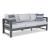 Amora Outdoor Nuvella Fabric/High-Density Polyethylene Sofa w/2 Pillows