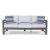 Amora Outdoor Nuvella Fabric/High-Density Polyethylene Sofa w/2 Pillows