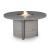 Half Moon Beach Round Aluminum/Resin Wicker Fire Pit Table