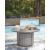 Half Moon Beach Round Aluminum/Resin Wicker Fire Pit Table