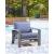 Half Moon Beach Resin Wicker/Aluminum Spring Lounge Chair with Cushion
