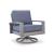 Half Moon Beach Resin Wicker/Aluminum Swivel Lounge Chair with Cushion