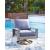 Half Moon Beach Resin Wicker/Aluminum Swivel Lounge Chair with Cushion