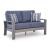 Half Moon Beach Resin Wicker/Aluminum Loveseat with Cushion
