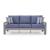 Half Moon Beach Resin Wicker/Aluminum Sofa with Cushion