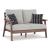 Emmeline Outdoor Nuvella Fabric/High-Density Polyethylene Set w/Pillows