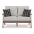 Emmeline Outdoor Nuvella Fabric/High-Density Polyethylene Loveseat w/2 Pillows