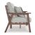 Emmeline Outdoor Nuvella Fabric/High-Density Polyethylene Loveseat w/2 Pillows