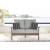 Emmeline Outdoor Nuvella Fabric/High-Density Polyethylene Loveseat w/2 Pillows