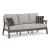 Emmeline Outdoor Nuvella Fabric/High-Density Polyethylene Sofa w/2 Pillows