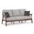 Emmeline Outdoor Nuvella Fabric/High-Density Polyethylene Set w/Pillows