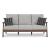 Emmeline Outdoor Nuvella Fabric/High-Density Polyethylene Sofa w/2 Pillows