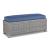 Naples Beach Outdoor Nuvella Fabric/Resin Wicker Bench w/Cushion