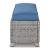 Naples Beach Outdoor Nuvella Fabric/Resin Wicker Bench w/Cushion