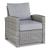 Naples Beach Outdoor Nuvella Fabric/Resin Wicker Lounge Chair w/Cushion