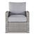 Naples Beach Outdoor Nuvella Fabric/Resin Wicker Lounge Chair w/Cushion